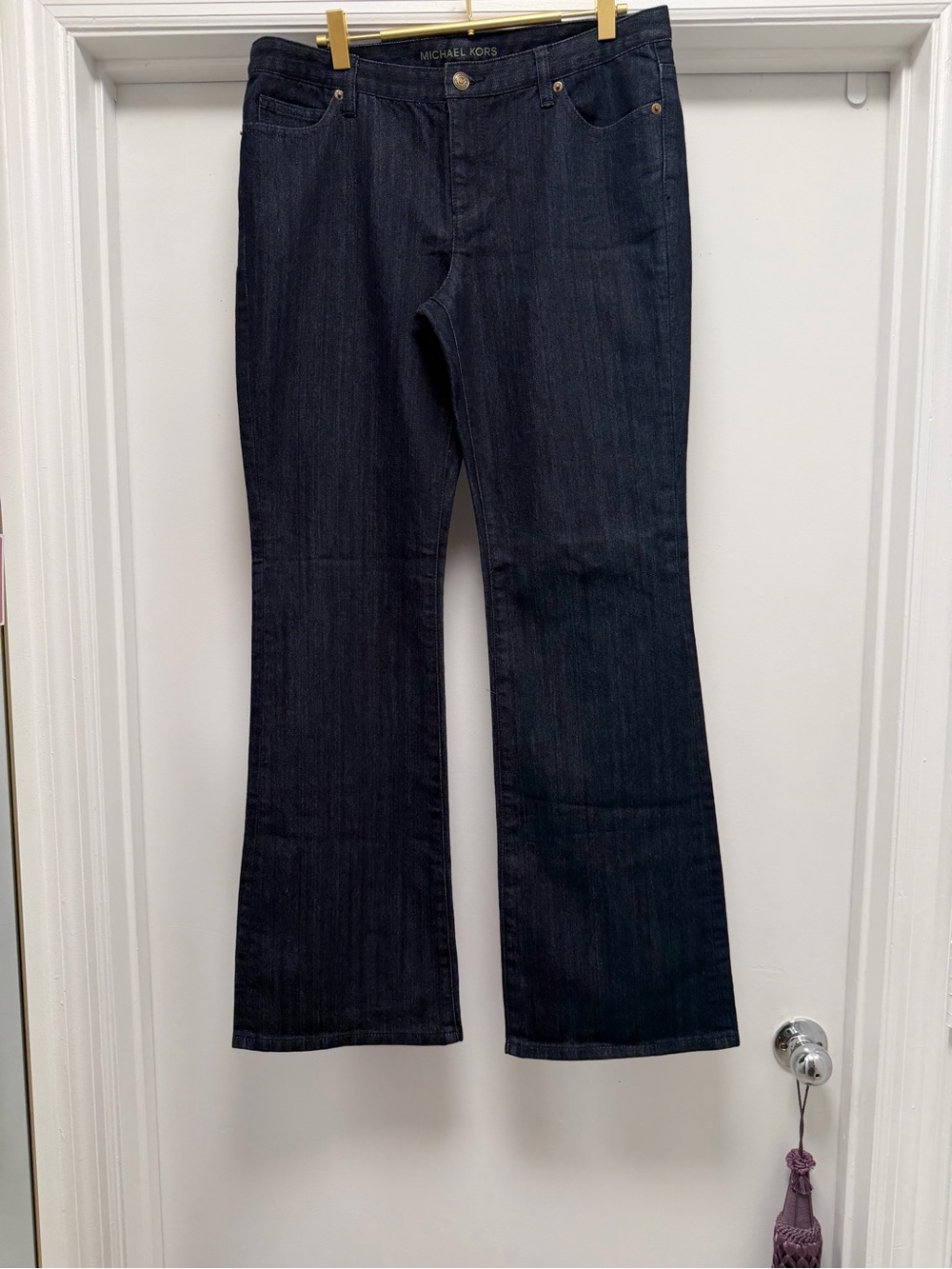 Michael Kors Dark Indigo Wide Leg Jeans